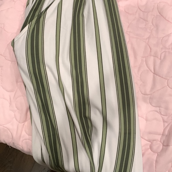 off the shoulder green romper - Picture 2 of 2